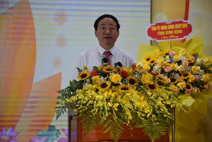 4-133813_682.jpg Ông Phạm Anh Tuấn, Chủ tịch UBND tỉnh Bình Định phát biểu tại lễ công bố huyện Tây Sơn đạt nông thôn mới. Ảnh: V.Đ.T.