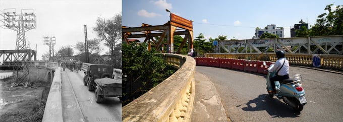 cau-long-bien-234529_97.jpeg Những người lính Pháp cuối cùng rút khỏi Hà Nội qua cầu Long Biên. Cầu Long Biên đã hơn 120 năm tuổi, là biểu tượng, niềm tự hào của Thủ đô, có vai trò quan trọng đối với sự phát triển của người dân quận Long Biên và Hoàn Kiếm. Ảnh: Tư liệu TTXVN/ Minh Toàn.