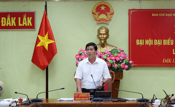 img_3189-142406_30.jpg Ông Nguyễn Thiên Văn, Phó chủ tịch UBND tỉnh Đắk Lắk phát biểu tại họp báo. Ảnh: Quang Yên.
