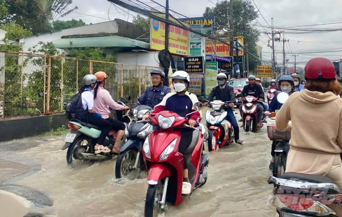 z5976191685535_428081a17dd426ae4ab1719256ca7aee-185114_838-185115.jpg Đường tỉnh 769 qua xã Lộc An (huyện Long Thành) ngập trên diện rộng. Ảnh: HP.