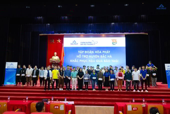 Tập đoàn Hòa Phát hỗ trợ huyện Bắc Hà, tỉnh Lào Cai khắc phục hậu quả bão số 3.