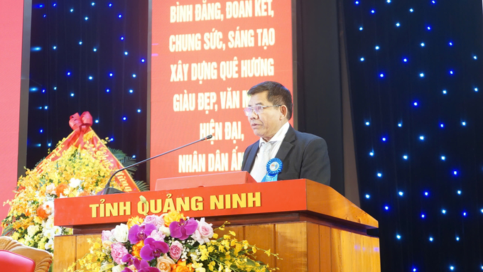 thu-nhap-binh-quan-dong-bao-dtts-quang-ninh-dat-73-trieu-nam-114507_524.jpg Ông Y Thông, Thứ trưởng, Phó Chủ nhiệm Ủy ban Dân tộc, phát biểu tại Đại hội. Ảnh: Nguyễn Thành.