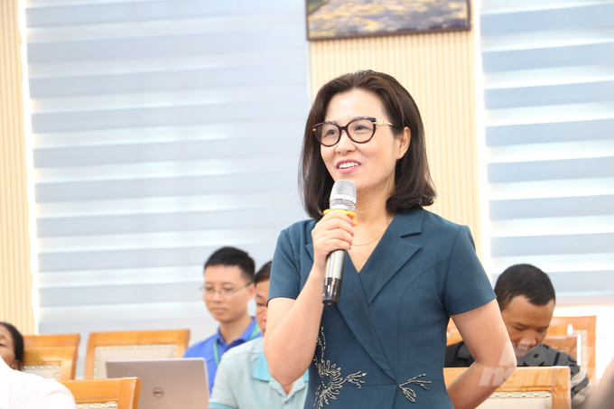 img_8343-230021_503-230023.jpg Bà Nguyễn Thị Hoàng Yến, Phó Cục trưởng Cục Kinh tế hợp tác và PTNT phát biểu tại Hội thảo. Ảnh: Hưng Giang