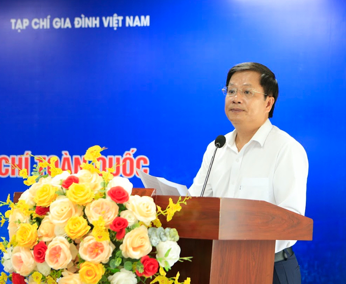 hmc-170240_906.jpeg Ông Hồ Minh Chiến, Tổng Biên tập Tạp chí Gia đình Việt Nam phát biểu tại họp báo.