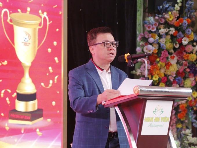 be-mac-press-cup-2-2000-110749_852.jpg Ông Lê Quốc Minh, Ủy viên Trung ương Đảng, Tổng Biên tập Báo Nhân Dân, Phó trưởng Ban Tuyên giáo Trung ương, Chủ tịch Hội Nhà báo Việt Nam, Trưởng Ban chỉ đạo Press Cup 2024, phát biểu tại buổi lễ.