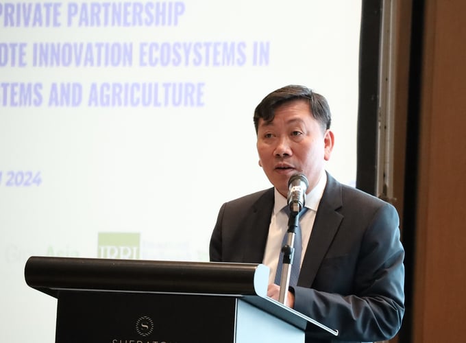 Ông Nguyễn Đỗ Anh Tuấn, Vụ trưởng Vụ Hợp tác Quốc tế (Bộ NN-PTNT), phát biểu tại hội nghị. Ảnh: Phương Linh.