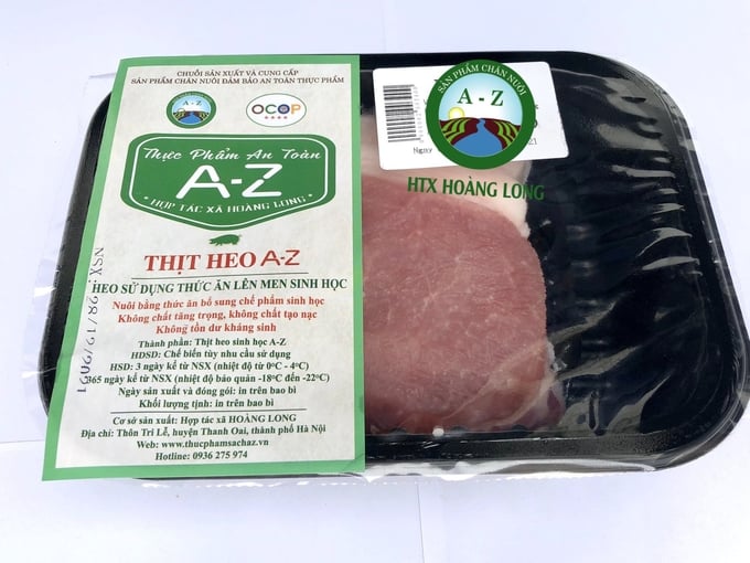 thit-lon-hoang-long-095306_44.jpg Sản phẩm thịt lợn của HTX Hoàng Long. Ảnh: Nhân vật cung cấp.