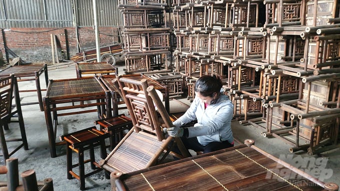 20240813_100934-182143_540-182144.jpg Làng nghề thủ công sản xuất đồ gia dụng tre Xuân Lai (huyện Thuận Thành, tỉnh Bắc Ninh). Ảnh: Kiên Trung.