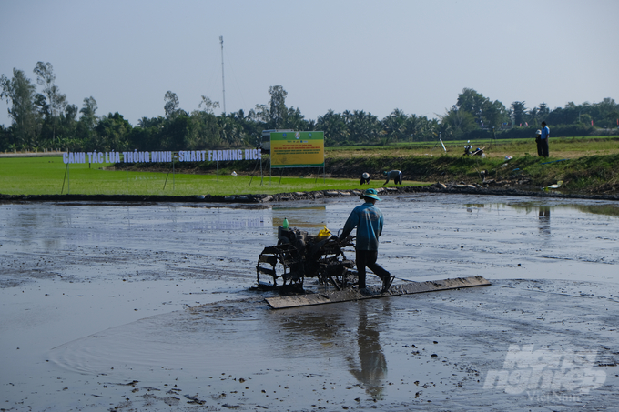 dscf4400-182423_962-182424.jpg Mô hình canh tác lúa thông minh ở ĐBSCL. Ảnh: Kiên Trung.