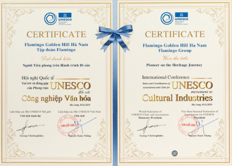 fla1-3502-093656_896.jpeg Chứng nhận danh hiệu cao quý của Flamingo Golden Hill Hà Nam. Ảnh: BTC.