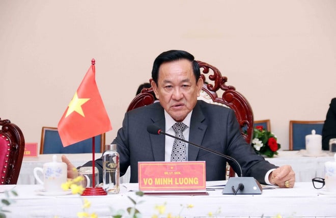thuong-tuong-vo-minh-luong-154849_144.jpg Thượng tướng Võ Minh Lương, Thứ trưởng Bộ Quốc phòng, làm trưởng đoàn đại biểu Bộ Quốc phòng Việt Nam. Ảnh: TTXVN.