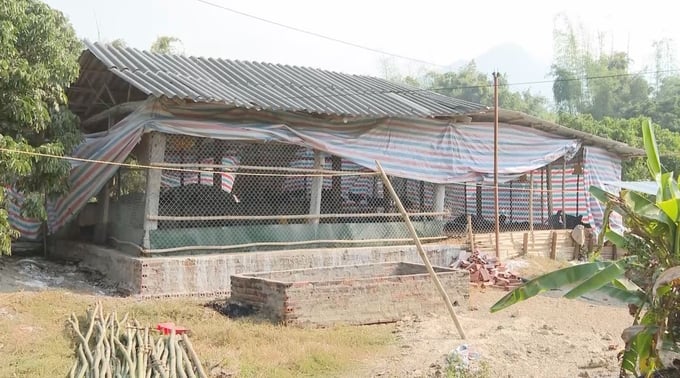 nha-1000m2-103356_175.jpg Ông Tiến đầu tư thêm chuồng để nuôi gà. Ảnh: Đức Bình.