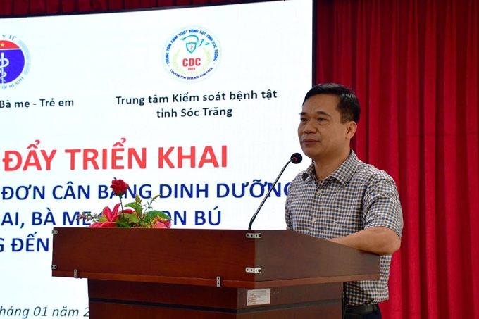 phan-mem-cai-thien-dinh-duong-me-va-be-duoc-trien-khai-o-soc-trang-112652_778.jpg Ông Trần Đăng Khoa - Phó Vụ trưởng Vụ Sức khỏe Bà mẹ và Trẻ em - Bộ Y tế phát biểu khai mạc.