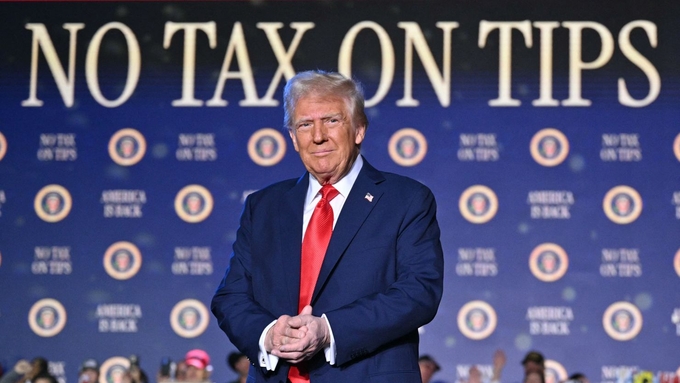 gettyimages-2195331761-143859_694.jpg Tổng thống Donald Trump phát biểu tại Las Vegas hôm ngày 25/1. Ảnh: Getty.