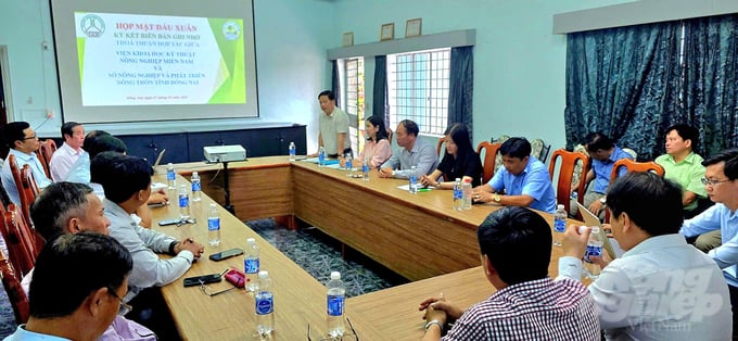 z6301524129053_8c86218f32948575c3f5f52bc7f9525e-163301_395-163302.jpg Ông Nguyễn Văn Thắng, Giám đốc Sở NN-PTNT tỉnh Đồng Nai phát biểu tại lễ ký hợp tác. Ảnh: Minh Sáng.