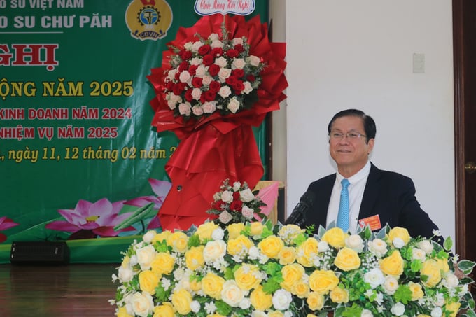 img_6407-110720_169.jpg Ông Lê Thanh Hưng, Tổng Giám đốc Tập đoàn Công nghiệp Cao su Việt Nam phát biểu chỉ đạo hội nghị. Ảnh: TA.