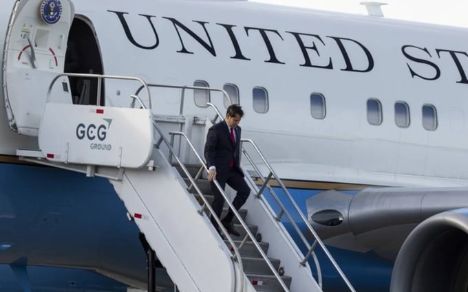 683524cf-marco-rubio-1-124355_551.jpg Máy bay của Ngoại trưởng Mỹ Marco Rubio gặp sự cố khi khởi hành đến Đức để dự Hội nghị An ninh Munich. Ảnh: EPA.