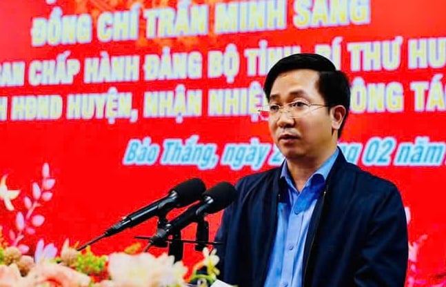 z6361033734869_da3a59d6435d155842a181f714257a68-160855_47.jpg Ông Trần Minh Sáng, Bí thư Huyện ủy Bảo Thắng được điều động giữ chức Giám đốc Sở Nông nghiệp và Môi trường tỉnh Lào Cai. Ảnh: T.Nga.