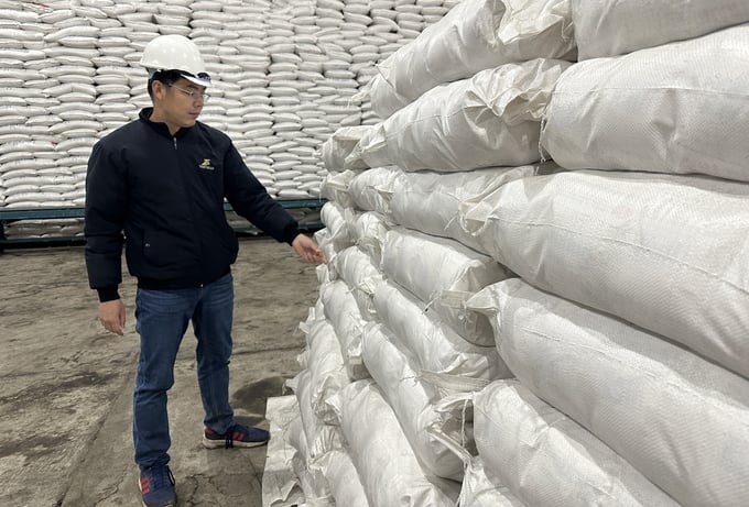 Kho đường mía tinh luyện của Công ty cổ phần Mía đường Cao Bằng. Ảnh: Quang Linh.