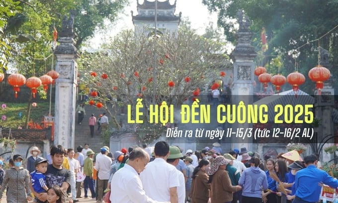 le-hoi-den-cuong-2025-163403_659.jpg Lễ hội sẽ diễn ra từ ngày 11-15/3/2025 (tức từ ngày 12-16/2 Âm lịch)
