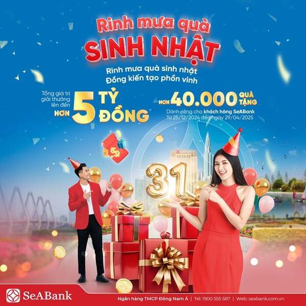 Ngân hàng SeABank tung quà khủng. Ảnh: SeABank. Ngân hàng SeABank tung quà khủng. Ảnh: SeABank.