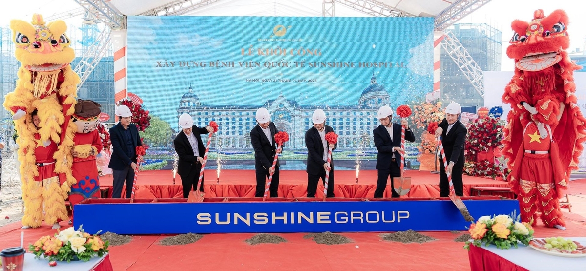 Khởi công Bệnh viện quốc tế Sunshine Hospital tại dự án khu đô thị Noble Palace Tay Thang Long. Ảnh: Minh Hiền. Khởi công Bệnh viện quốc tế Sunshine Hospital tại dự án khu đô thị Noble Palace Tay Thang Long. Ảnh: Minh Hiền.