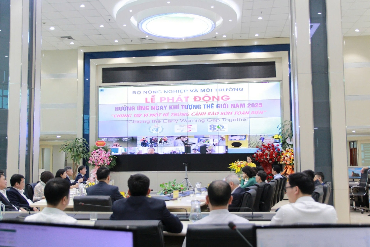 Quang cảnh Lễ phát động hưởng ứng Ngày Khí tượng thế giới 2025. Ảnh: Tiến Đức. Quang cảnh Lễ phát động hưởng ứng Ngày Khí tượng thế giới 2025. Ảnh: Tiến Đức.
