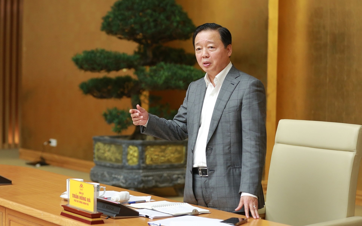 Phó Thủ tướng Trần Hồng Hà phát biểu trong làm việc với Tổng hội Nông nghiệp và phát triển nông thôn Việt Nam. Ảnh: VGP. Phó Thủ tướng Trần Hồng Hà phát biểu trong làm việc với Tổng hội Nông nghiệp và phát triển nông thôn Việt Nam. Ảnh: VGP.