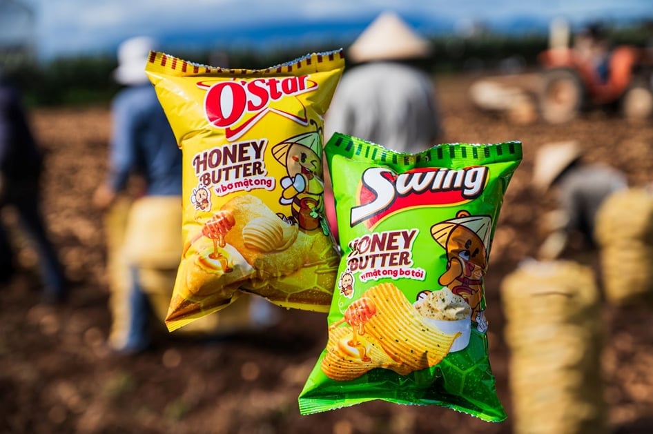 O’star và Swing đang là hai sản phẩm chính dùng nguyên liệu khoai tây tươi từ chương trình 'Khoai tây quê hương'. O’star và Swing đang là hai sản phẩm chính dùng nguyên liệu khoai tây tươi từ chương trình 'Khoai tây quê hương'.