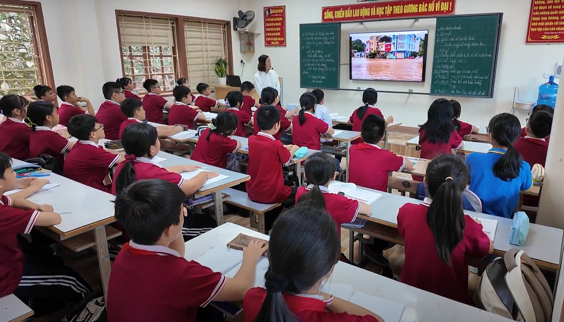 Trường THCS Lê Quý Đôn, thành phố Sơn La triển khai thí điểm dạy và học 5 ngày/tuần từ 31/3. Ảnh: Nguyễn Nga.