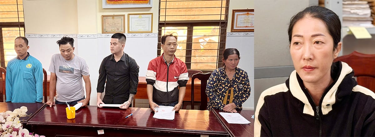 Các đối tượng (từ trái qua phải) Lượm, Phương, Thanh, Châu, Thủy và Chính. Ảnh: Tiến Tầm. Các đối tượng (từ trái qua phải) Lượm, Phương, Thanh, Châu, Thủy và Chính. Ảnh: Tiến Tầm.