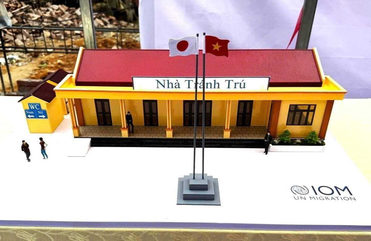 Model of evacuation center. Photo: VDDMA.