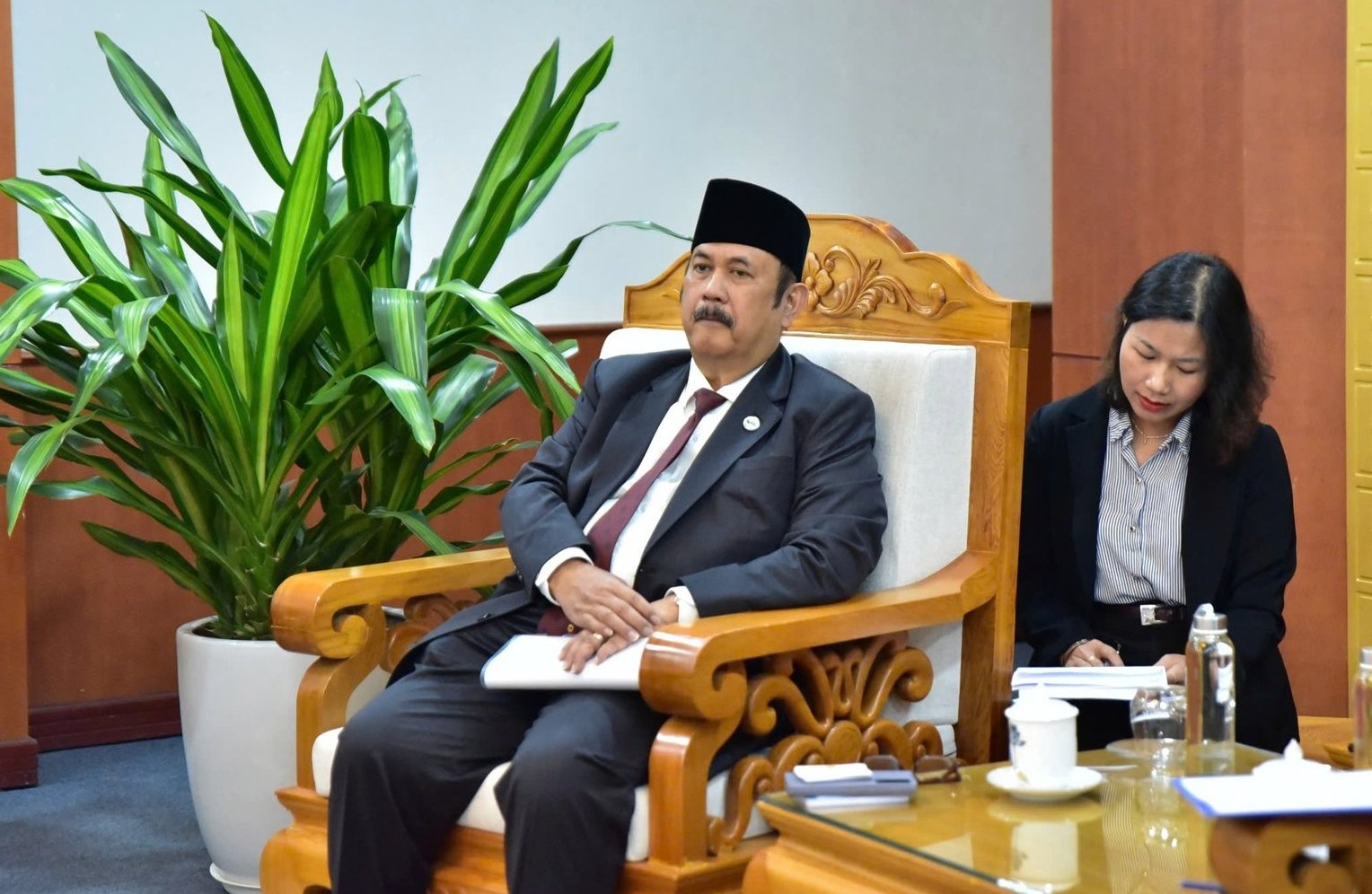Bộ trưởng Bộ Kế hoạch Phát triển Quốc gia Indonesia Rachmat Pambudy. Ảnh: Kiều Chi.