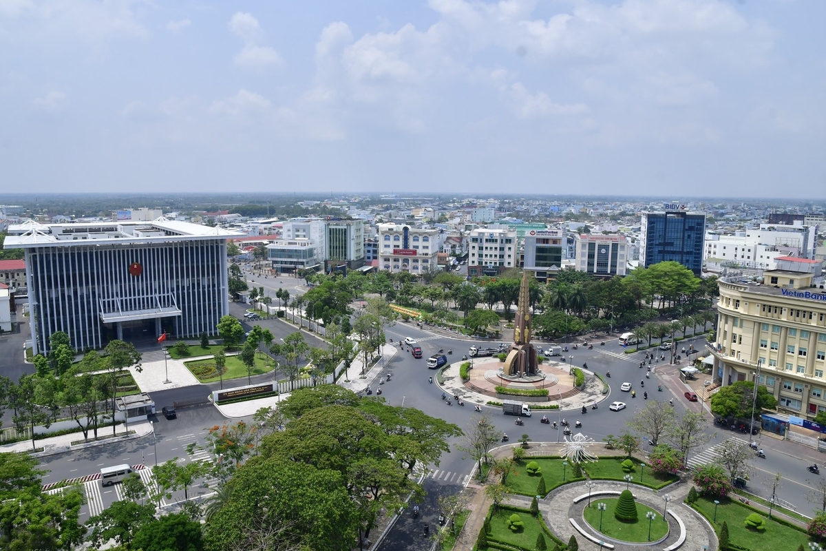 Trung tâm thành phố Cà Mau. Ảnh: Trọng Linh.