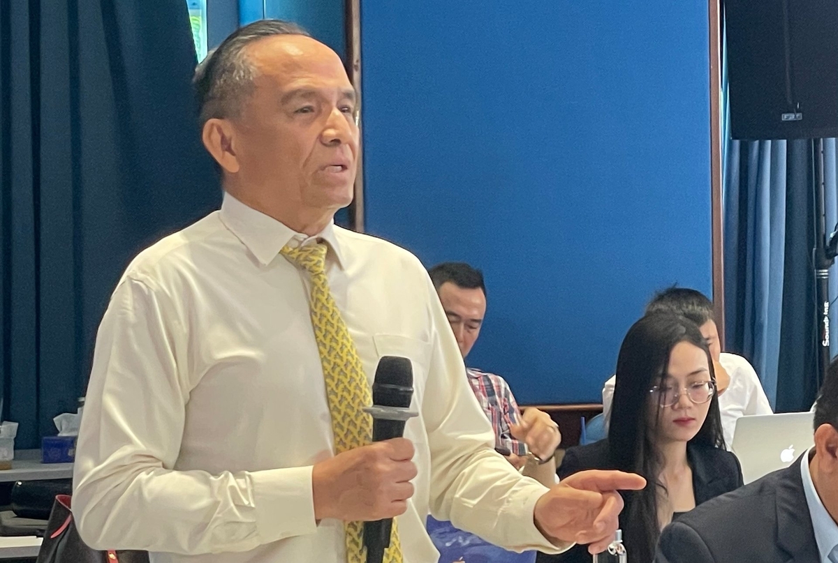 Ông Lê Hoàng Châu - Chủ tịch HoREA đề xuất bổ sung chính sách nhà ở cho công chức, viên chức. Ảnh: Đình Du.