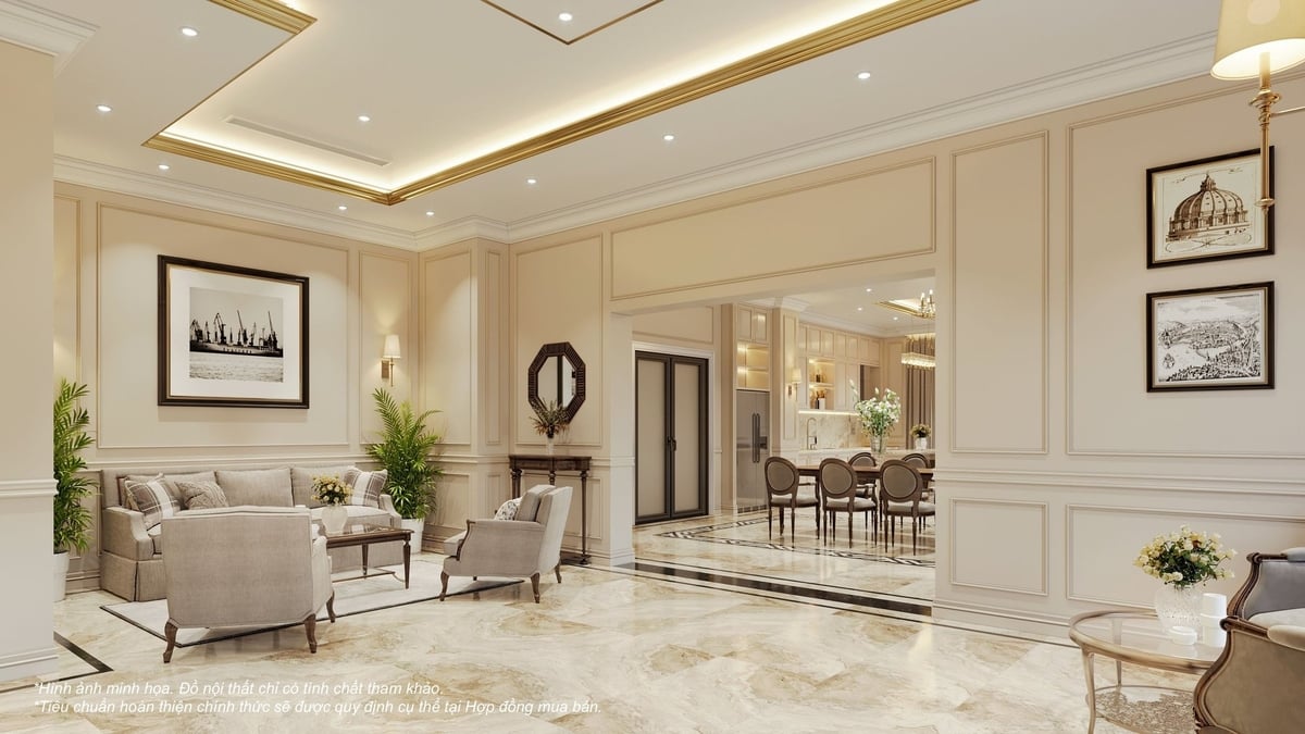 Phòng trà mang kiến trúc châu Âu thanh lịch tại tòa tháp The Royce. Phòng trà mang kiến trúc châu Âu thanh lịch tại tòa tháp The Royce.