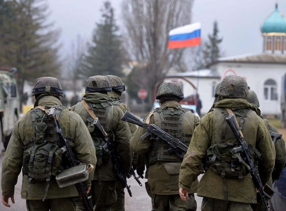 Quân đội Nga tại Crimea sau khi khu vực này sáp nhập vào Nga hồi năm 2014. Ảnh: Getty. Quân đội Nga tại Crimea sau khi khu vực này sáp nhập vào Nga hồi năm 2014. Ảnh: Getty.