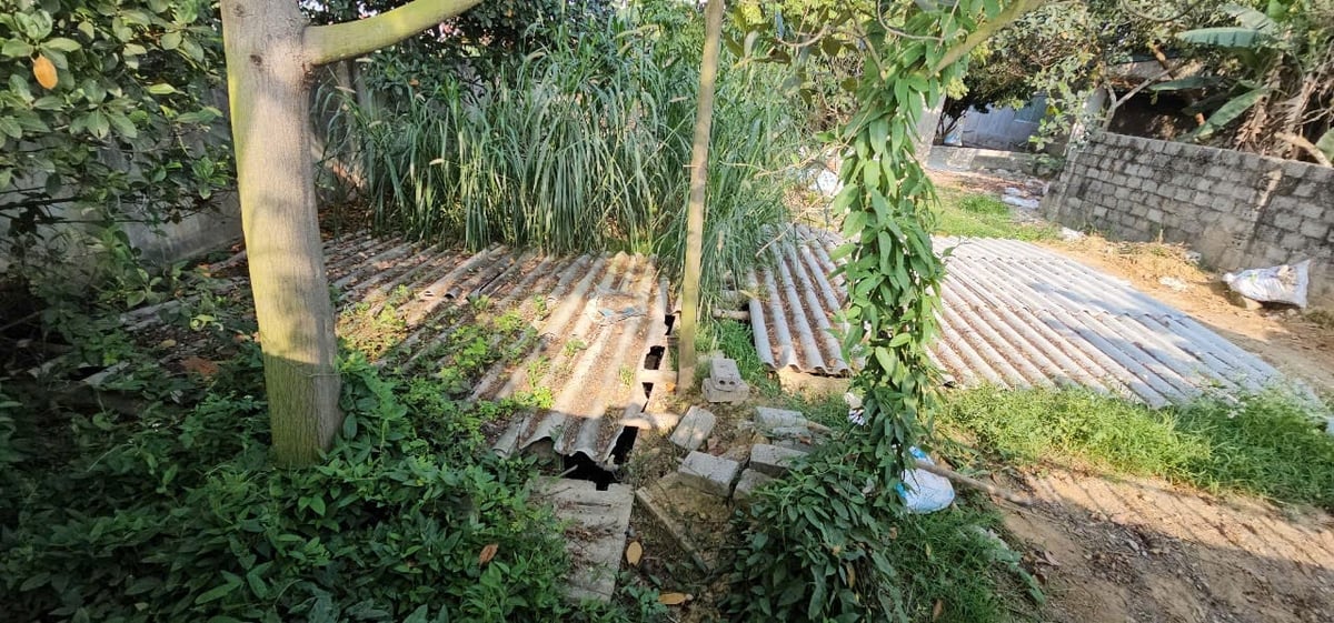 Bể biogas trong trang trại chăn nuôi của gia đình ông Lãm. Ảnh: QT. Bể biogas trong trang trại chăn nuôi của gia đình ông Lãm. Ảnh: QT.