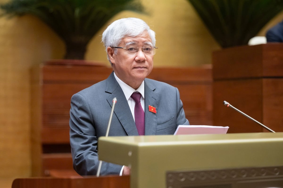 Chủ tịch Ủy ban Trung ương Mặt trận Tổ quốc Việt Nam Đỗ Văn Chiến phát biểu tại phiên khai mạc Kỳ họp thứ 9. Ảnh: Quochoi. Chủ tịch Ủy ban Trung ương Mặt trận Tổ quốc Việt Nam Đỗ Văn Chiến phát biểu tại phiên khai mạc Kỳ họp thứ 9. Ảnh: Quochoi.