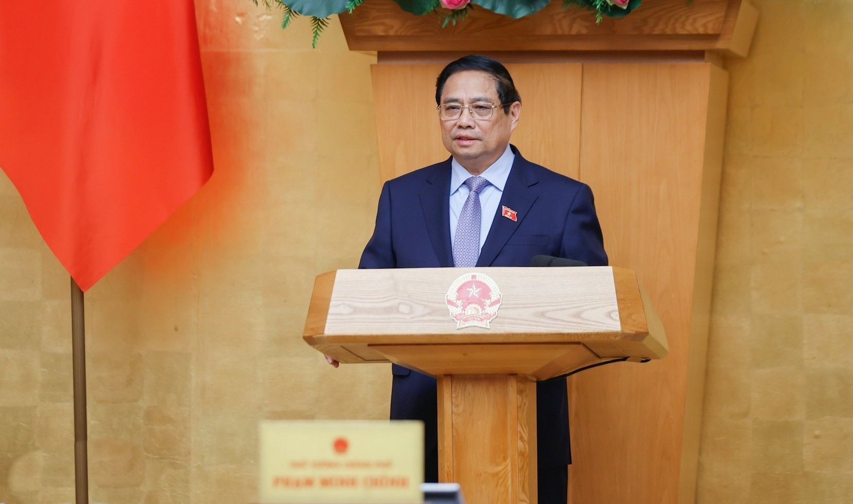 Thủ tướng Phạm Minh Chính nêu các nhiệm vụ, giải pháp trọng tâm trong thời gian tới. Ảnh: VGP. Thủ tướng Phạm Minh Chính nêu các nhiệm vụ, giải pháp trọng tâm trong thời gian tới. Ảnh: VGP.