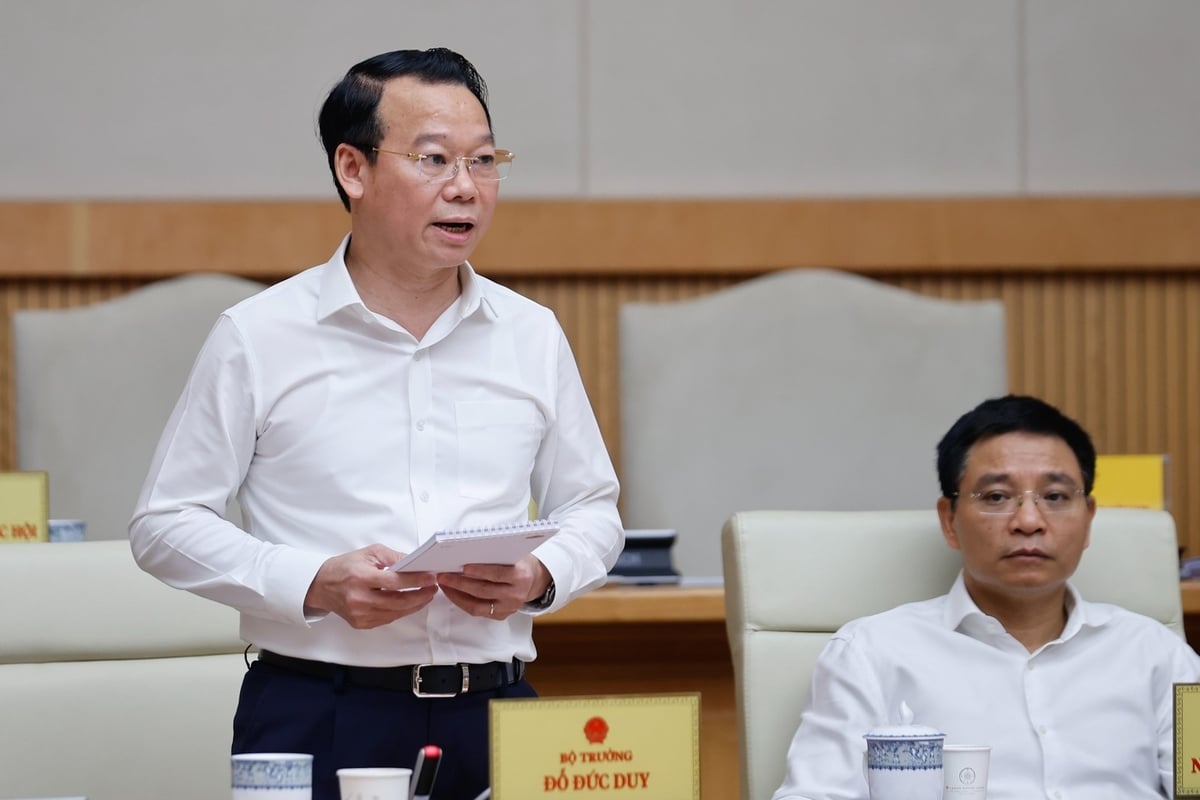 Bộ trưởng Bộ Nông nghiệp và Môi trường Đỗ Đức Duy phát biểu tại phiên họp. Ảnh: VGP. Bộ trưởng Bộ Nông nghiệp và Môi trường Đỗ Đức Duy phát biểu tại phiên họp. Ảnh: VGP.