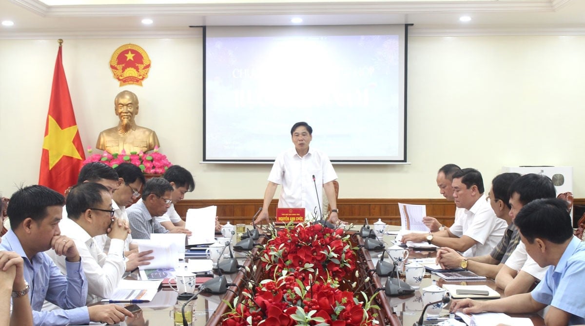 Ông Nguyễn Anh Chức, Phó Chủ tịch UBND tỉnh Hà Nam thông tin công tác chuẩn bị Khai mạc Tuần Văn hóa, Du lịch năm 2025. Ảnh: UBND tỉnh Hà Nam. Ông Nguyễn Anh Chức, Phó Chủ tịch UBND tỉnh Hà Nam thông tin công tác chuẩn bị Khai mạc Tuần Văn hóa, Du lịch năm 2025. Ảnh: UBND tỉnh Hà Nam.