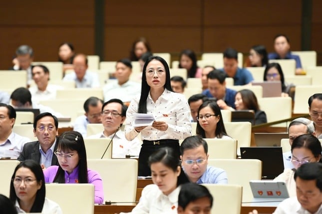 Đại biểu Trần Khánh Thu (Thái Bình). Ảnh: Như Ý. Đại biểu Trần Khánh Thu (Thái Bình). Ảnh: Như Ý.