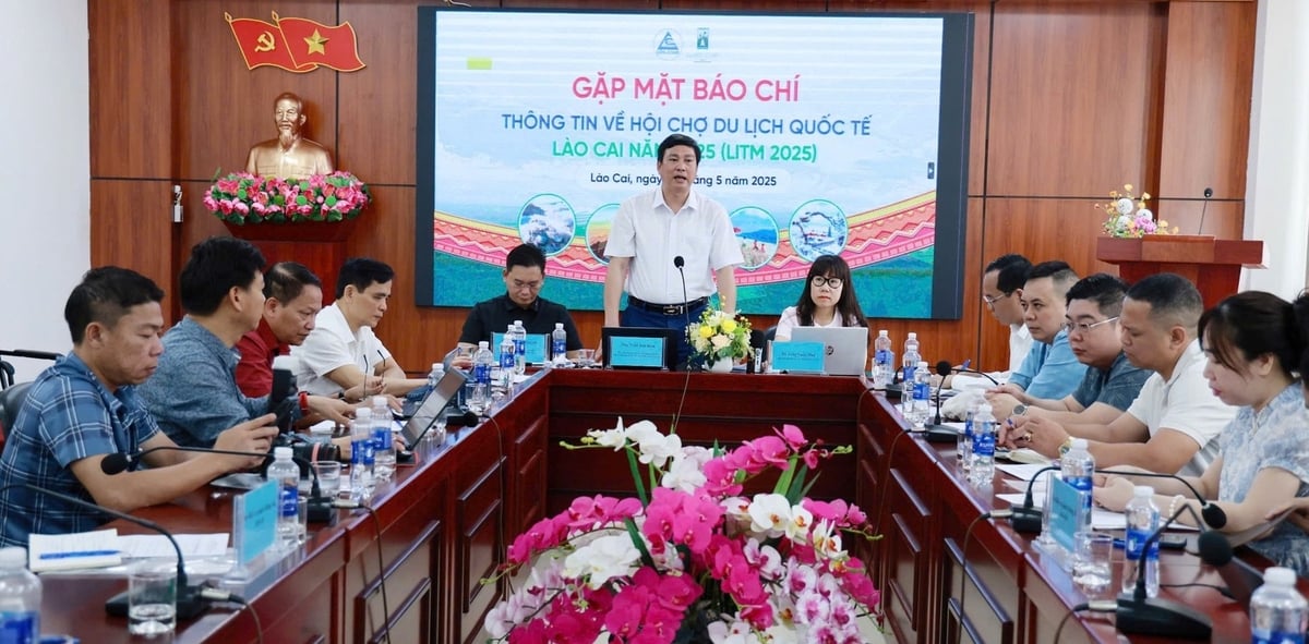 Quang cảnh buổi gặp mặt báo chí thông tin về hội chợ Du lịch Quốc tế Lào Cai năm 2025. Ảnh: Bích Hợp. Quang cảnh buổi gặp mặt báo chí thông tin về hội chợ Du lịch Quốc tế Lào Cai năm 2025. Ảnh: Bích Hợp.