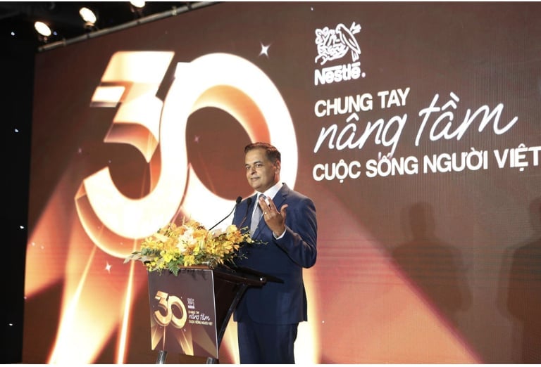 Ông Binu Jacob chia sẻ, khoản đầu tư mở rộng lần này là minh chứng cho niềm tin của Nestlé vào tiềm năng phát triển của Việt Nam. Ảnh: Xuân Phương. Ông Binu Jacob chia sẻ, khoản đầu tư mở rộng lần này là minh chứng cho niềm tin của Nestlé vào tiềm năng phát triển của Việt Nam. Ảnh: Xuân Phương.