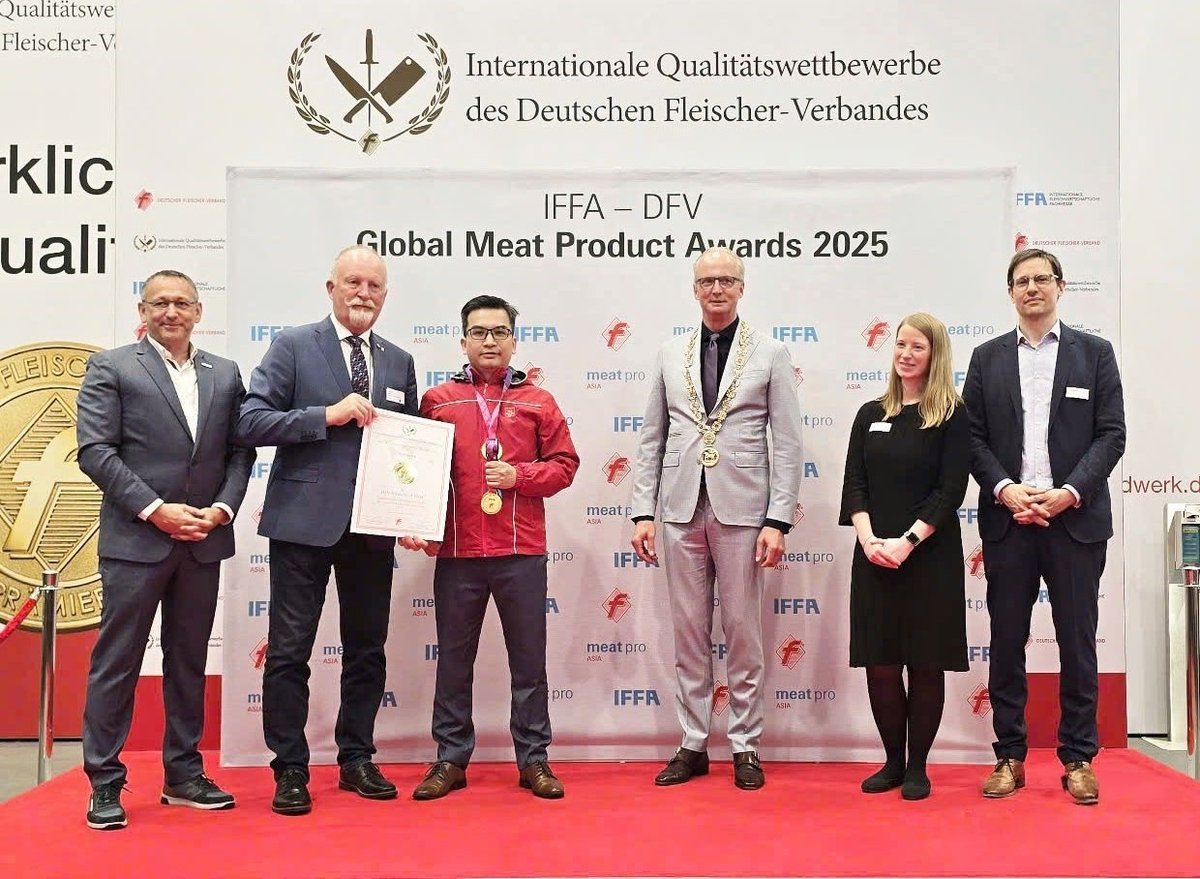 Mavin Foods Joint Venture Company (Mavin Foods) was honored with two Gold Medals and one Silver Medal at the IFFA DFV Global Meat Product Awards 2025. Photo: Mavin.