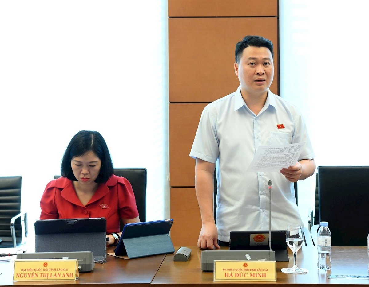 ĐBQH Hà Đức Minh (Lào Cai) phát biểu. Ảnh: Lâm Hiển. ĐBQH Hà Đức Minh (Lào Cai) phát biểu. Ảnh: Lâm Hiển.