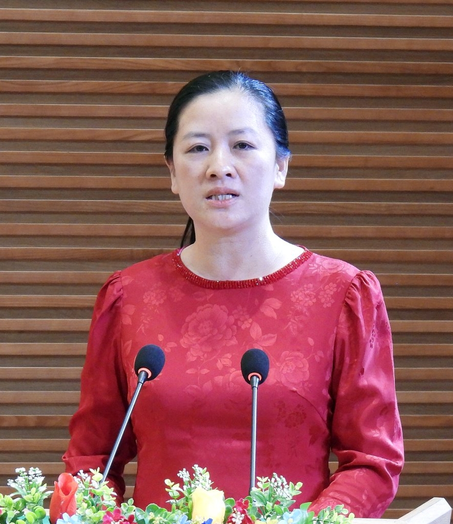 Bà Đoàn Hồng Hạnh, Giám đốc Sở Khoa học và Công nghệ tỉnh Vĩnh Long phát biểu tại lễ phát động. Ảnh: Văn Dô. Bà Đoàn Hồng Hạnh, Giám đốc Sở Khoa học và Công nghệ tỉnh Vĩnh Long phát biểu tại lễ phát động. Ảnh: Văn Dô.