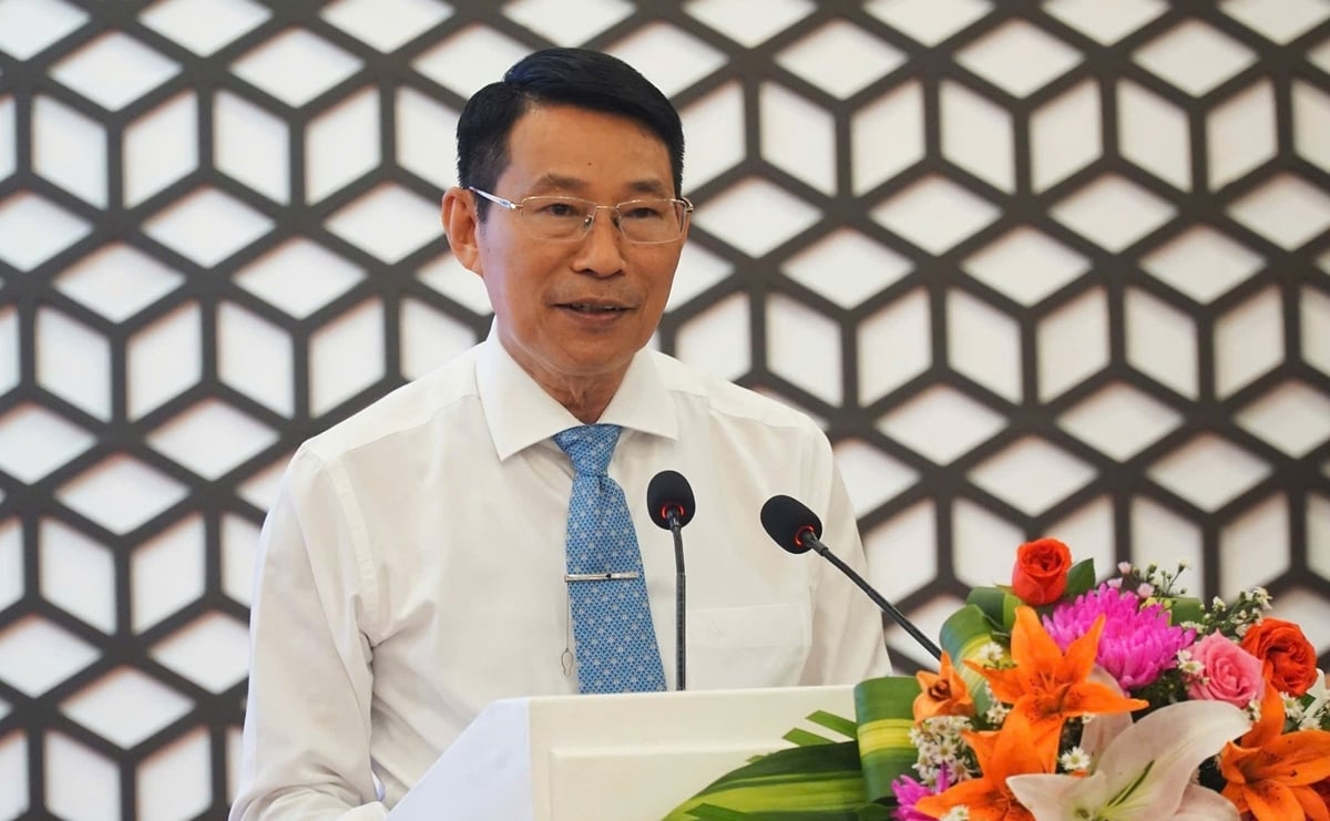 Ông Đinh Văn Thiệu, Phó Chủ tịch UBND tỉnh Khánh Hòa chia sẻ tại buổi họp báo Lễ hội Văn hóa - Du lịch biển 2025. Ảnh: PC. Ông Đinh Văn Thiệu, Phó Chủ tịch UBND tỉnh Khánh Hòa chia sẻ tại buổi họp báo Lễ hội Văn hóa - Du lịch biển 2025. Ảnh: PC.