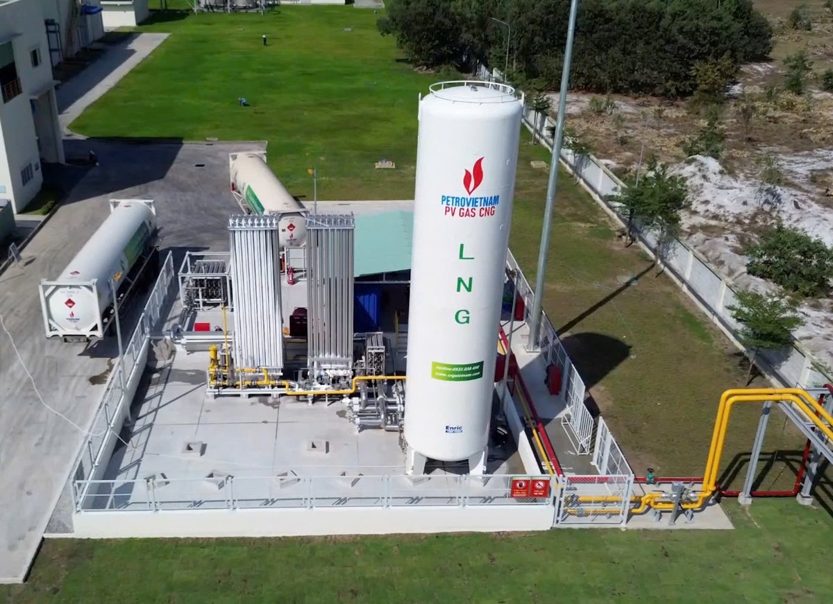 Trạm cấp khí LNG cho HS Hyosung Quảng Nam. Ảnh: CNG Vietnam. Trạm cấp khí LNG cho HS Hyosung Quảng Nam. Ảnh: CNG Vietnam.
